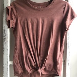 Abercrombie tie front tee